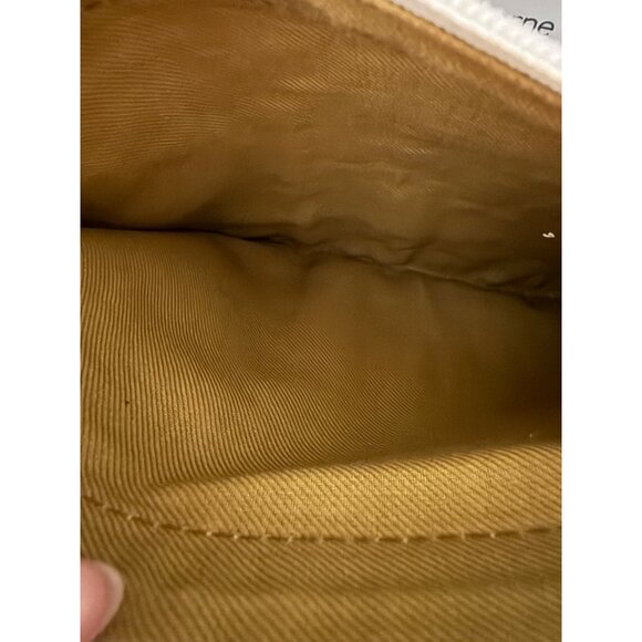 Liz Claiborne Cream Faux Crocodile Embossed Shoulder Tote Bag  Long Straps - Picture 9 of 12